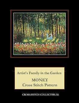 Artist's Family in the Garden: Monet cross stitch pattern