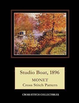 Studio Boat, 1896: Monet cross stitch pattern