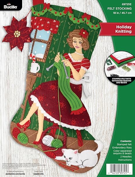 Bucilla, Holiday Knitting, Felt Applique 18