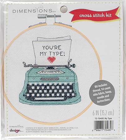 Dimensions 72-70485 My Type Beginner's Counted Cross Stitch Kit, 6