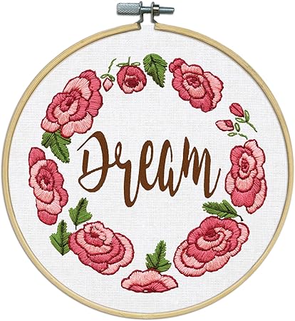 Dream Stamped for Embroidery Kit w/Hoop