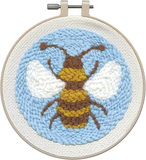 Design Works Crafts Inc. Bumblebee Punch Needle Kit, White