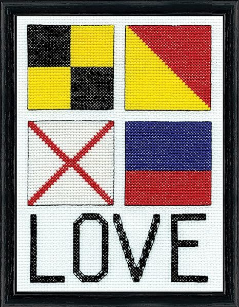 Nautical Love Counted Cross Stitch Kit