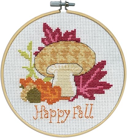 Happy Fall Counted Cross Stitch Kit w/Hoop