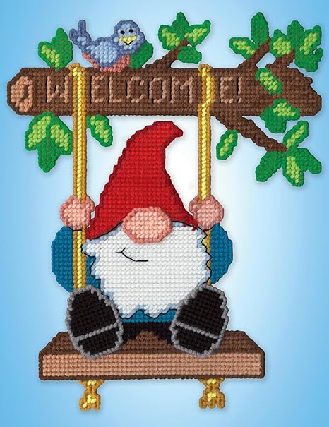 Design Works Crafts Welcome Gnome Plastic Canvas Kit