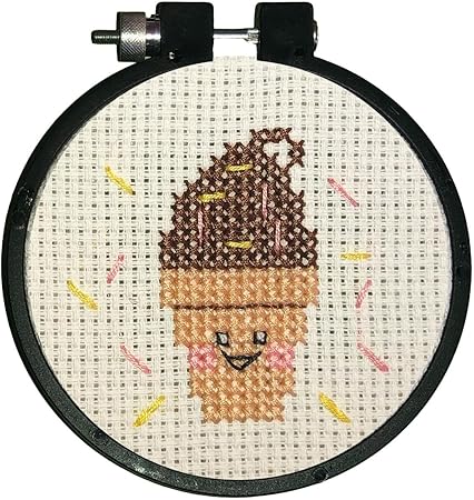 Design Works Crafts Ice Cream Counted Cross Stitch Kit with Hoop