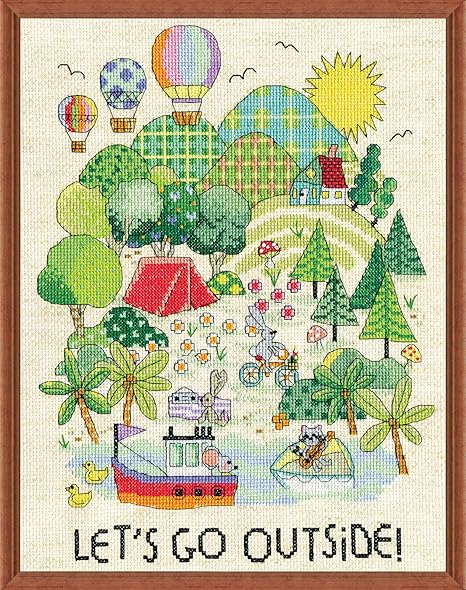 Design Works Crafts Lets' go Outside Counted Cross Stitch Kit