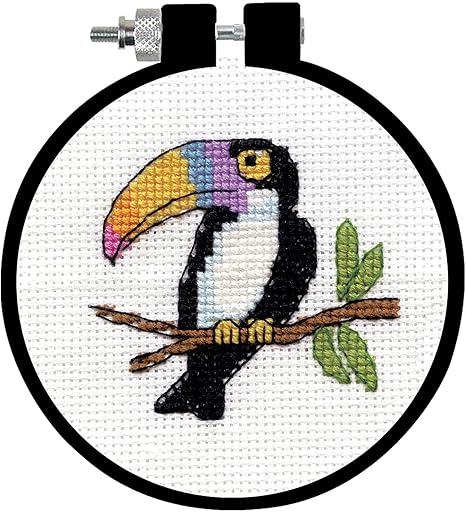 Toucan Counted Cross Stitch Kit with Hoop