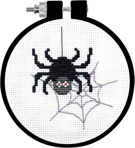 Spider Counted Cross Stitch Kit with Hoop