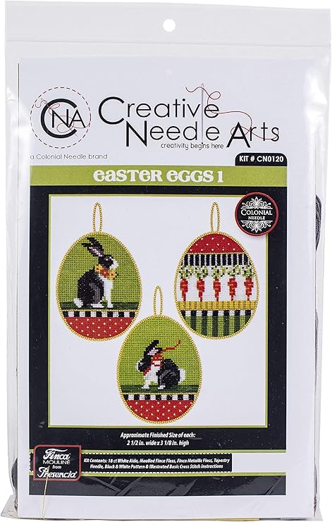 Colonial Needle Cross Stitch, Easter Eggs 1 (18 Count)