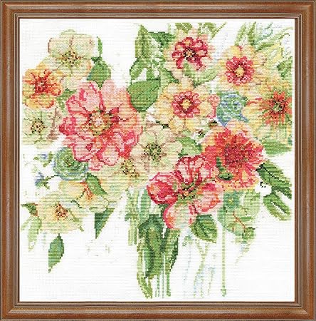 Design Works Crafts Fantasy Floral Counted Cross Stitch Kit