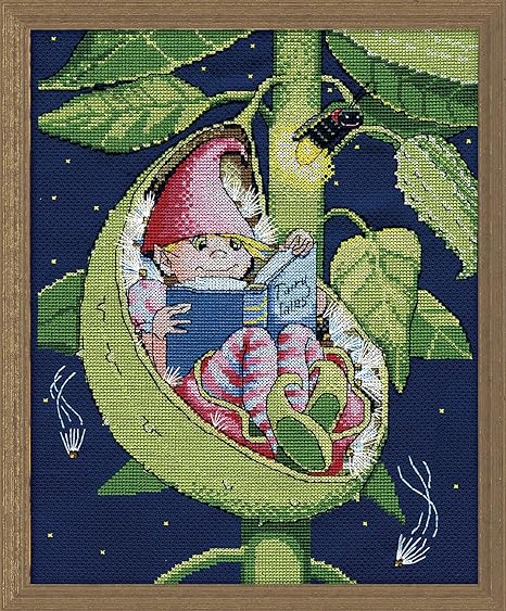 Design Works Crafts Bedtime Fairy Counted Cross Stitch Kit, Blue