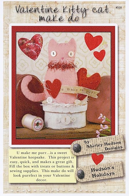 Hudson's Holiday Designs Valentine Kitty Cat Make-do