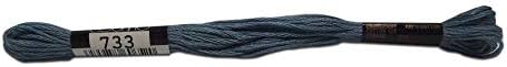 Lecien Japan 2512-733 Cosmo Cotton Embroidery Floss, 8m, Skein Blue