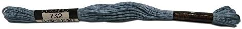 Lecien Japan 2512-732 Cosmo Cotton Embroidery Floss, 8m, Skein Blue