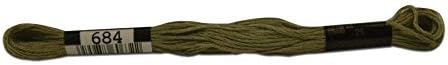 Lecien Japan 2512-684 Cosmo Cotton Embroidery Floss, 8m, Skein Green