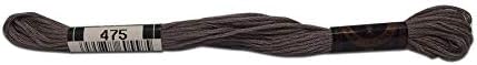 Lecien Japan 2512-475 Cosmo Cotton Embroidery Floss, 8m, Skein Grey