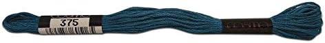 Lecien Japan 2512-375 Cosmo Cotton Embroidery Floss, 8m, Skein Blue