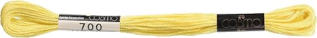 Lecien Japan 2512-700 Cosmo Cotton Embroidery Floss, 8m, Skein Yellow