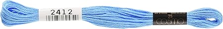 Lecien Japan 2512-2412 Cosmo Cotton Embroidery Floss, 8m, Skein Blue