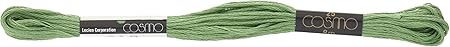 Lecien Japan 2512-318 Cosmo Cotton Embroidery Floss, 8m, Skein Green