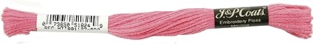 Red Heart 6-Strand Embroidery Floss, Geranium, 24-Pack