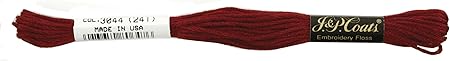 Red Heart 6-Strand Embroidery Floss, Dark Garnet, 24-Pack