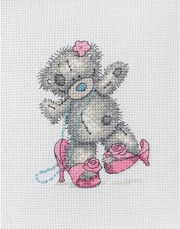 Anchor Maia Tatty Teddy Dress Up Counted Cross Stitch Kit, 4-1/4 by 3-1/4-Inch