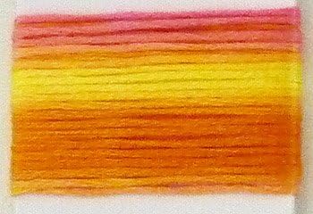 Lecien Japan SE80-8046 Cosmo Seasons Variegated Embroidery Floss, Orange/Yellow/Pink