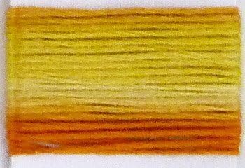 Lecien Japan SE80-8033 Cosmo Seasons Variegated Embroidery Floss, Orange/Gold