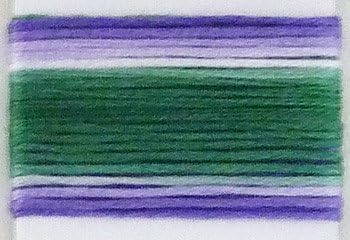 Lecien Japan SE80-8026 Cosmo Seasons Variegated Embroidery Floss, Green/Lavender