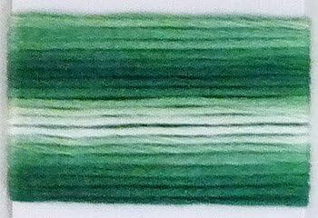 Lecien Japan SE80-8023 Cosmo Seasons Variegated Embroidery Floss, Greens