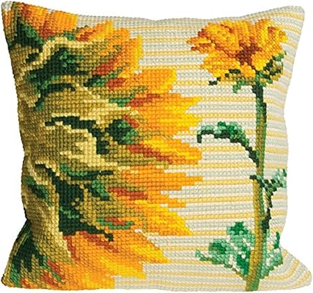 Collection D'Art Aube Pillow Cross Stitch Kit, 15-3/4 by 15-3/4-Inch