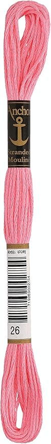 Anchor Maia 6-Strand Embroidery Floss, 8.75-Yard, Carnation Medium Light