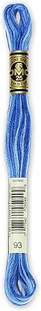 DMC 6-Strand Embroidery Cotton Floss, Variegated Cornflower Blue