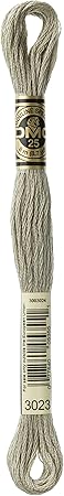 DMC 6-Strand Embroidery Cotton Floss, Light Brown Grey