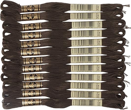 DMC 6-Strand Embroidery Cotton Floss, Very Dark Brown Grey