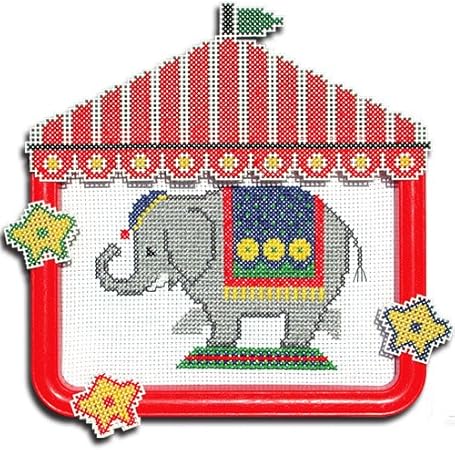 Easy Street Circus Elephant Under The Big Top Counted Cross-Stitch Kit