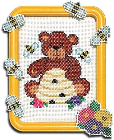 Honey Bear with Bees Counted Cross-Stitch Kit