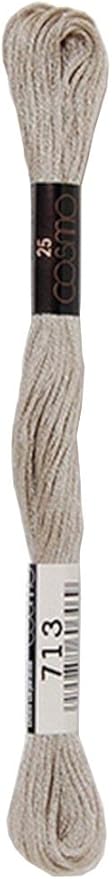 Lecien Japan 2512-713 Cosmo Cotton Embroidery Floss, 8m, Skein Neutral