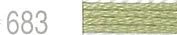 Lecien Japan 2512-683 Cosmo Cotton Embroidery Floss, 8m, Skein Green