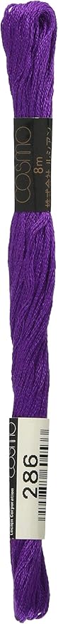 Lecien Japan 2512-286 Cosmo Cotton Embroidery Floss, 8m, Skein Purple