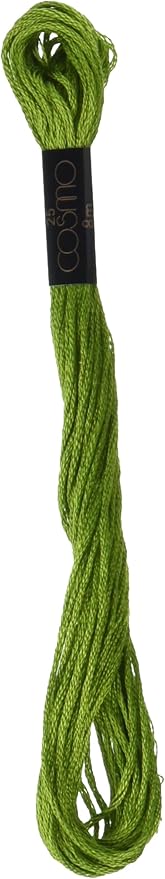 Lecien Japan 2512-633 Cosmo Cotton Embroidery Floss, 8m, Skein Green