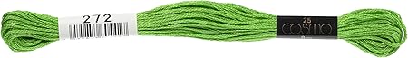 Lecien Japan 2512-272 Cosmo Cotton Embroidery Floss, 8m, Skein Green