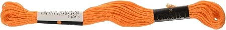 Lecien Japan 2512-146 Cosmo Cotton Embroidery Floss, 8m, Skein Orange