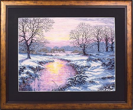 Anchor Maia Winter Sunset Counted Cross Stitch Kit, 14 by 18-Inch