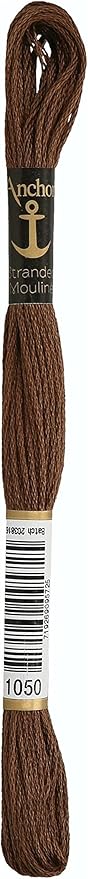 Anchor Six Strand Embroidery Floss 8.75 Yards-Tawny Medium Dark 12 per box