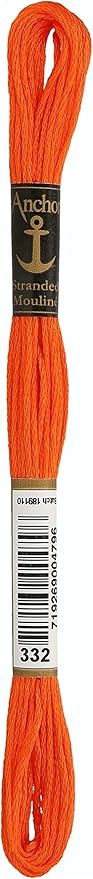 Anchor Six Strand Embroidery Floss 8.75 Yards-Blaze Light 12 per Box