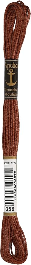 Anchor Six Strand Embroidery Floss 8.75 Yards-Coffee 12 per Box