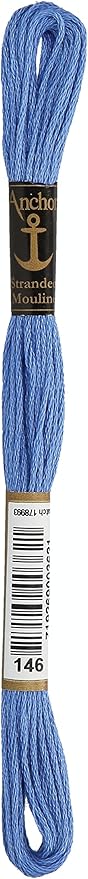 Anchor Six Strand Embroidery Floss 8.75 Yards-Delft Blue 12 per Box